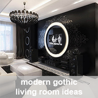 modern gothic living room