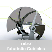 retro futuristic Cubicles