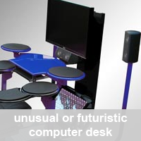 unusual or futuristic computer desk